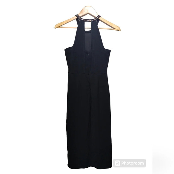 Yigal Azrouel Giorgio Dress in Black size 2 Runway Embroidered Halter Luxury - Picture 10 of 10